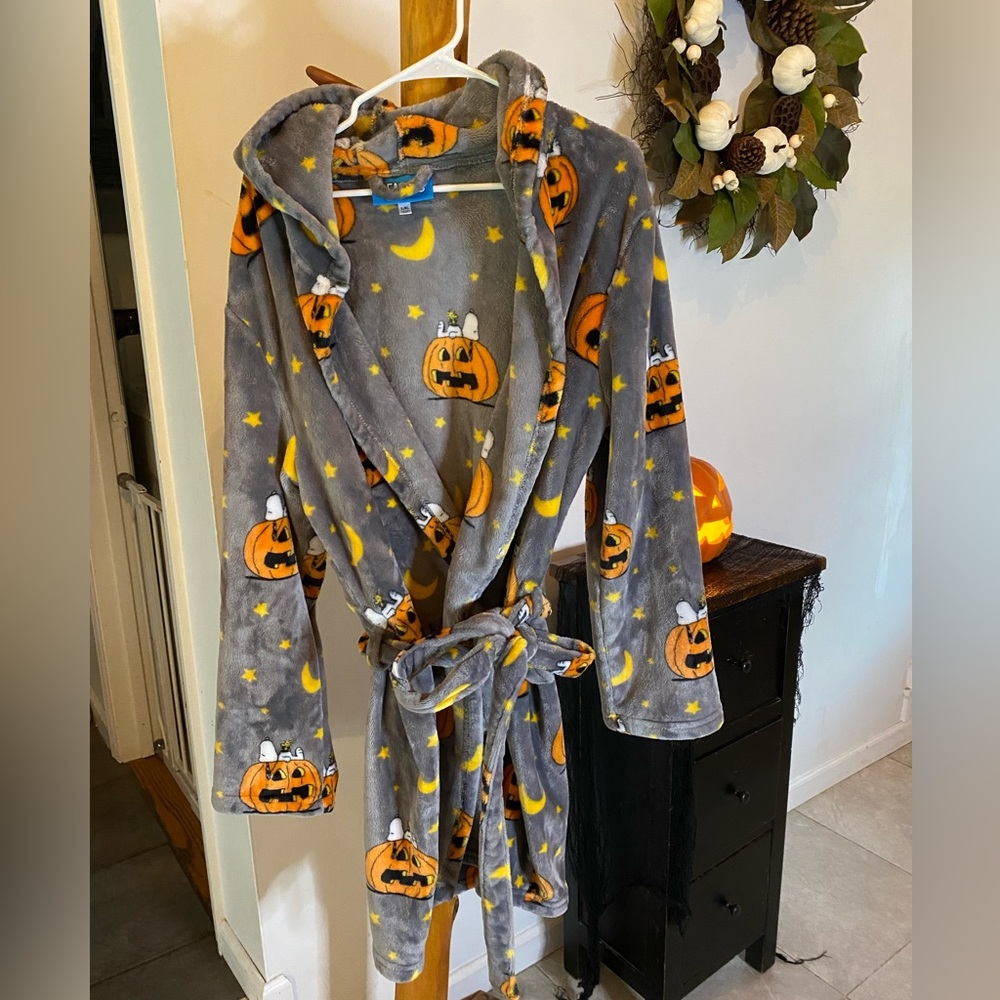 Woman’s size large/XL peanuts Halloween bathrobe, good condition
